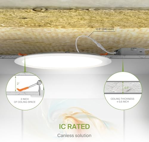 ASD 4 Pack 11/12 Inch LED Recessed Lighting