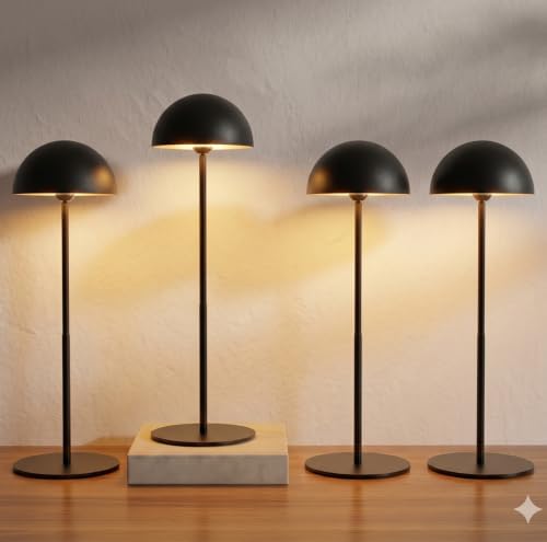 4 Pack Cordless Rechargeable Touch Table Lamps, Type-C