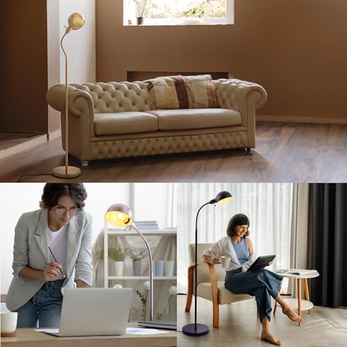 O'Bright Adjustable Floor Lamp, Black, 10-Inch Base