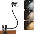 Clip-On Desk Lamp, 3 Color Modes, Black-Small