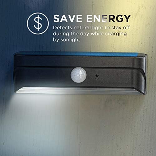 Home Zone Security Solar Step Lights, 2-Pack, Black
