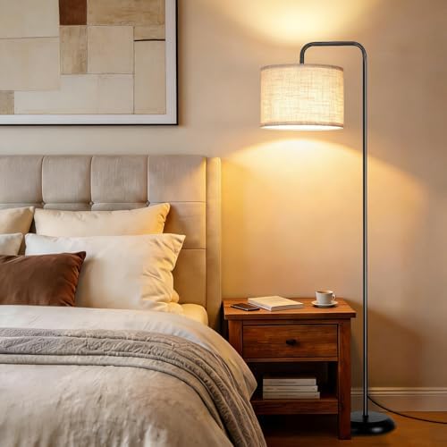 TJOY Black Standing Floor Lamp with 3 CCT Bulb