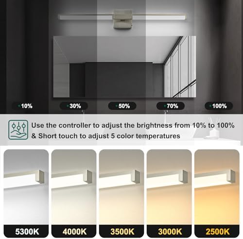 OKELI 32-Inch Brushed Nickel Bathroom Vanity Light