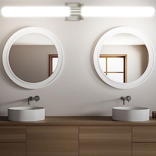 LUXRITE 48 Inch LED Vanity Light, Brushed Nickel