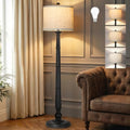 61'' Vintage Floor Lamp for Living Room, Rustic Farmhouse Tall