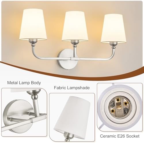 Brushed Nickel Bathroom Vanity Light