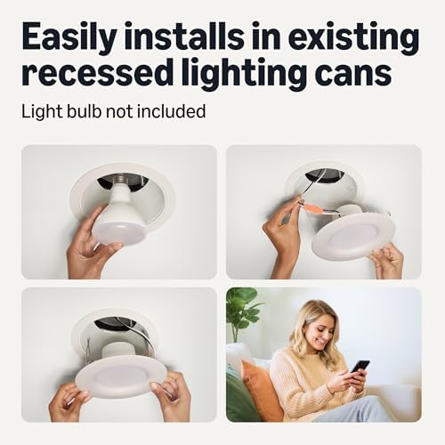 Amazon Basics Smart Recessed 5/6 Inch Downlight, Color Changing