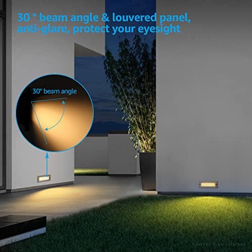 LEONLITE LED Step Lights, Satin Nickel, 3-Pack