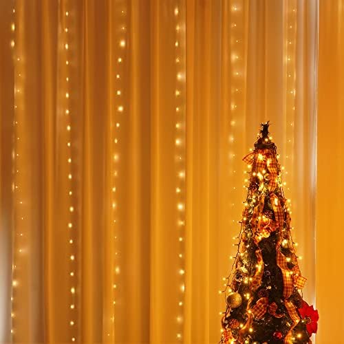 Dazzle Bright Curtain String Lights, 300 LED, 9.8 x 9.8 FT