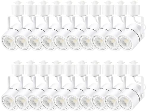 10W H Type LED Track Lighting Heads, 20-Pack