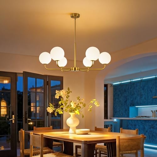 Gold 6-Light Sputnik Chandelier