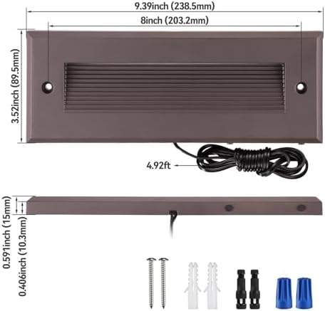 LEONLITE 12-Pack 9 Inch Dimmable LED Step Lights