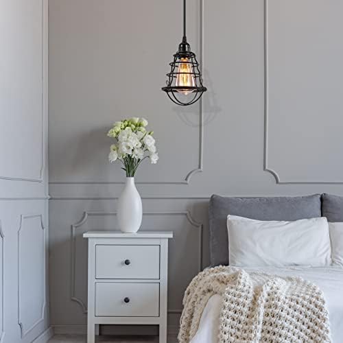 INNOCCY 2 Pack Industrial Pendant Light, E26 E27 Base