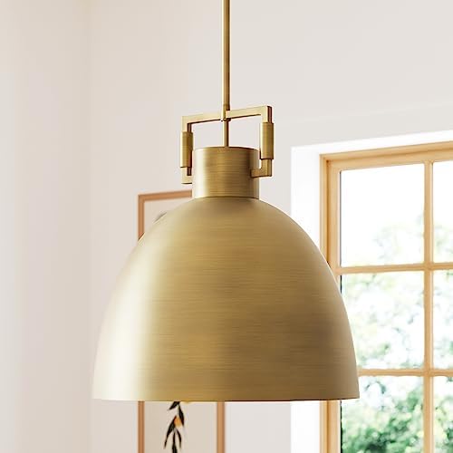 Nathan James Leigh Pendant Light, Antiqued Brass