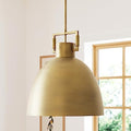 Nathan James Leigh Pendant Light, Antiqued Brass