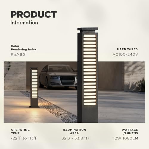 Outdoor Pathway Lights Wired, IP65 Waterproof Landscape Path Light