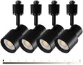 10W H-Type LED Track Lighting Heads, Black, 4 Pack