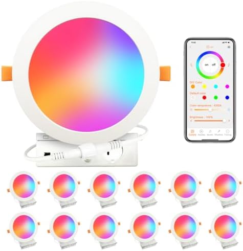 MELPO Smart 6 Inch Recessed Lighting, 12 Pack