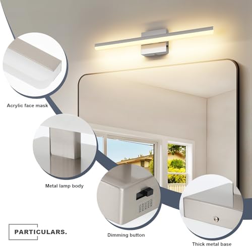 24 Inch 18W Brushed Nickel LED Bathroom Vanity Light