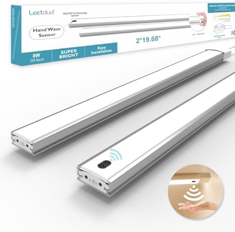 Leetdud 20 Inch Under Cabinet LED Lights, 2 Pcs
