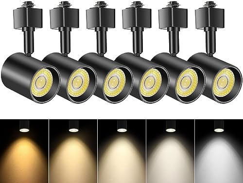 VANoopee 6 Pack 5-Color H Type LED Track Lighting Heads