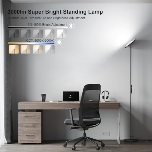 SUNMORY LED Floor Lamp with Remote Control