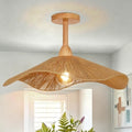 19.6" Large Rattan Pendant Light