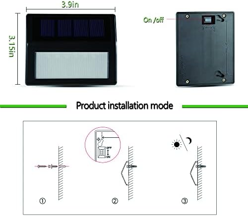 Solar Lights Outdoor, Waterproof Solar Powered Deck Step Lights for
