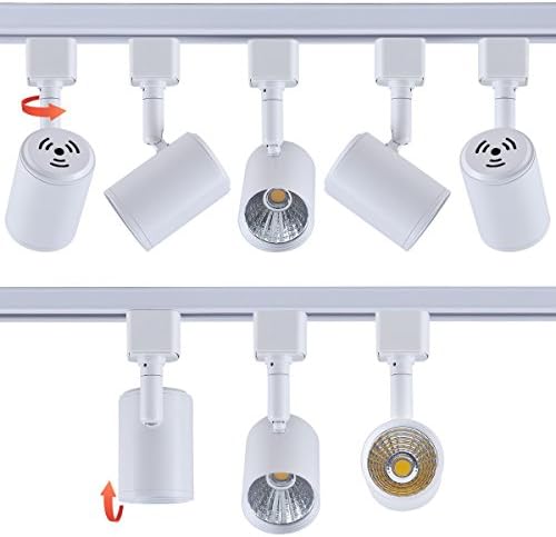 mirrea 6 Pack H Type LED Track Lighting Heads, White