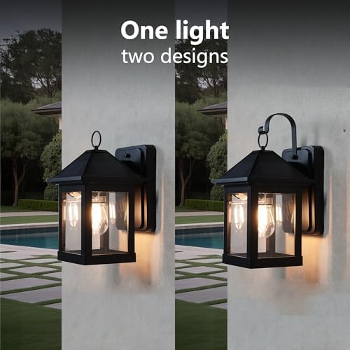 Solar Outdoor Motion Sensor Wall Lights, 2 Pack