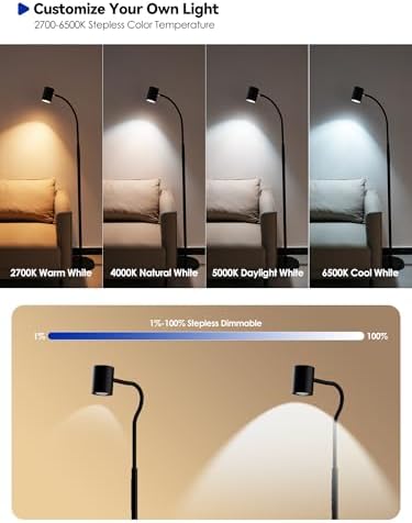 GLOWRIUM 62" LED Reading Floor Lamp