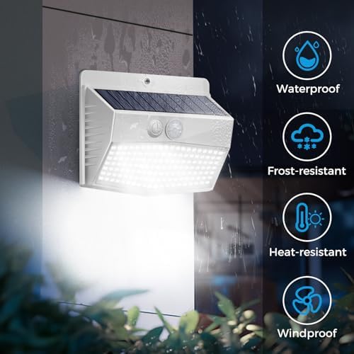Peasur Solar Motion Sensor Lights, 8 Pack