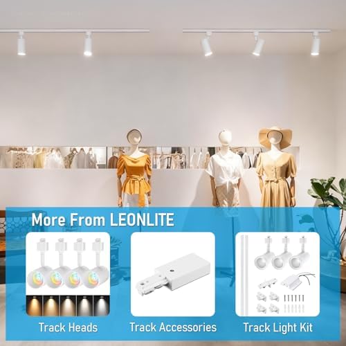 LEONLITE 4FT H-Type Track Rail, White