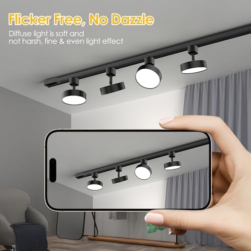 Diffuse H Type LED Track Lighting Heads, 12-Pack