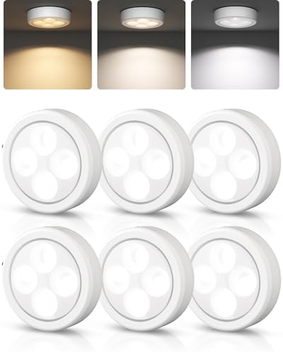 EZVALO LED Puck Lights, Rechargeable Stick On Tap Lights, Wireless