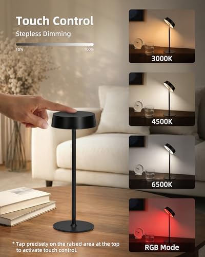 EZVALO Cordless Rechargeable Table Lamp