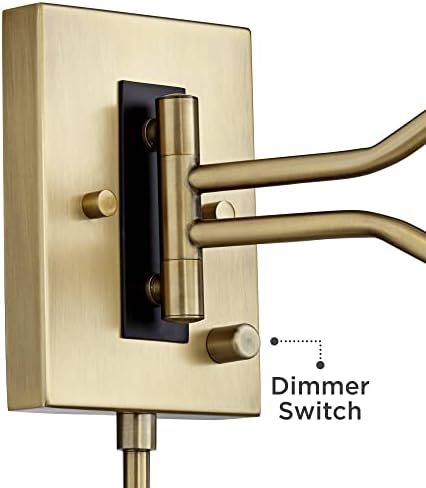 Eleganta Satin Brass Swing Arm Wall Lamp