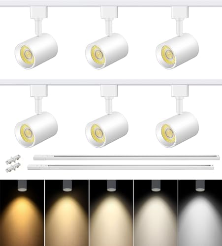 VANoopee 6-Light LED Track Lighting Kit, 6.6FT Rails
