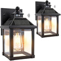 Solar Wall Lights, Motion Sensor, 2 Pack