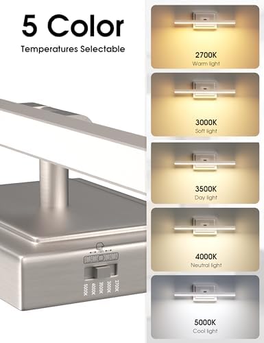 VOLISUN 15.7-Inch Rotatable Bathroom Vanity Light, Brushed Nickel