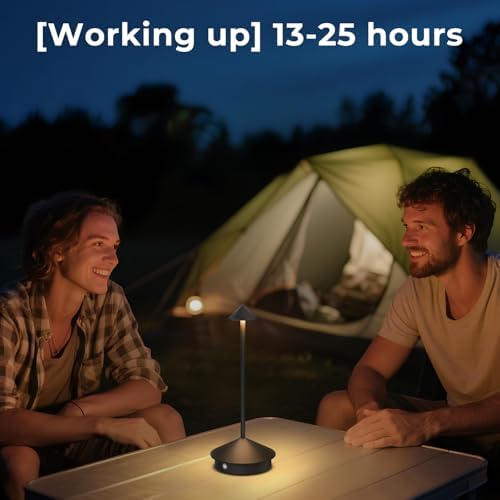 2 Pack Cordless Table Lamps, 6000mAh Rechargeable