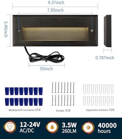 ORB 9 in Aluminum Low Voltage Step Light, 2700K