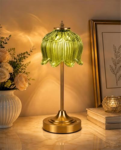 Lotus Flower Cordless Rechargeable Table Lamp, 3 Color Modes