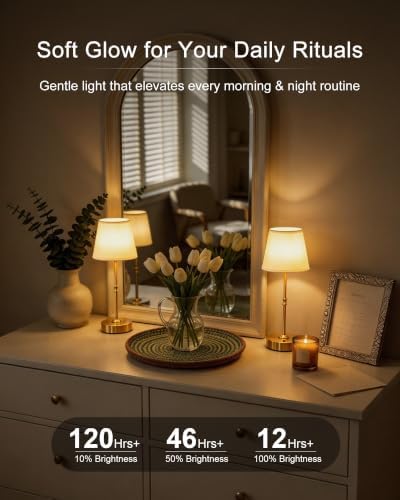 EppieBasic Gold Rechargeable Vintage Table Lamp