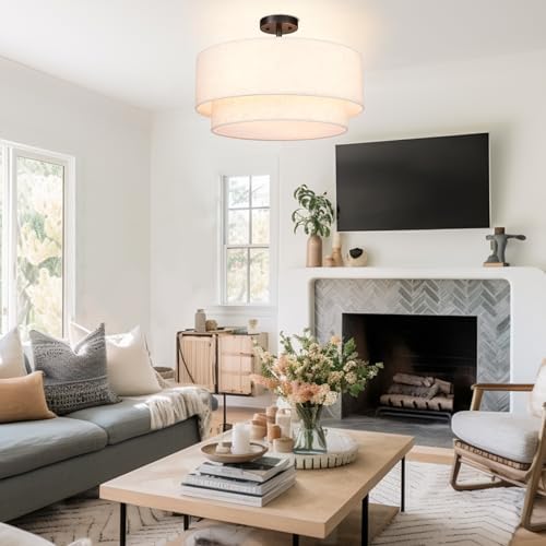 Hamilyeah 20 inch 4-Light Semi Flush Mount Ceiling Light