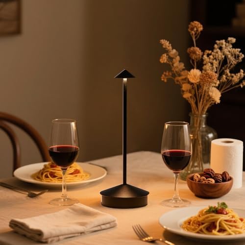 EJQ 2 Pack Cordless LED Table Lamps, Black