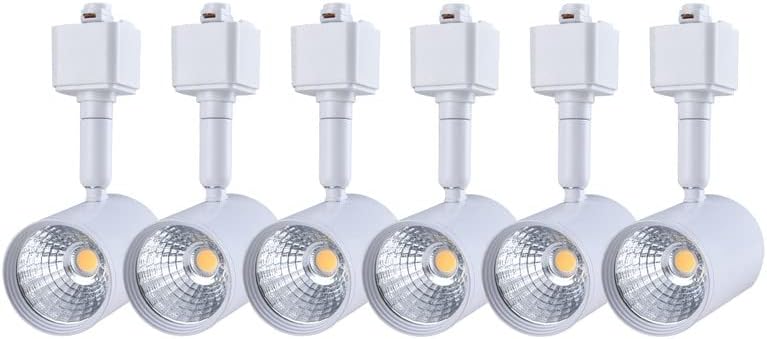 mirrea 6 Pack H Type LED Track Lighting Heads, White