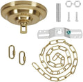 5.3 Inches Brass Light Fixture Canopy Kit