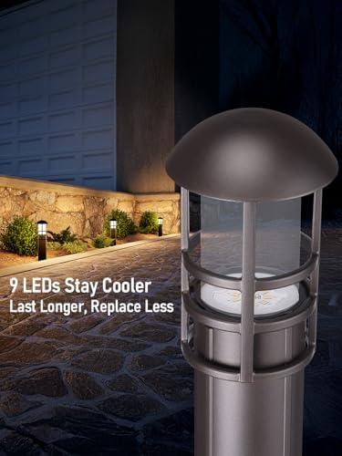 LEONLITE 4-Pack Low Voltage Landscape Pathway Lights, 3W