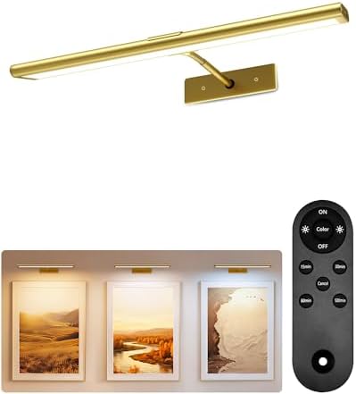 EZVALO Gold LED Picture Light, 16''